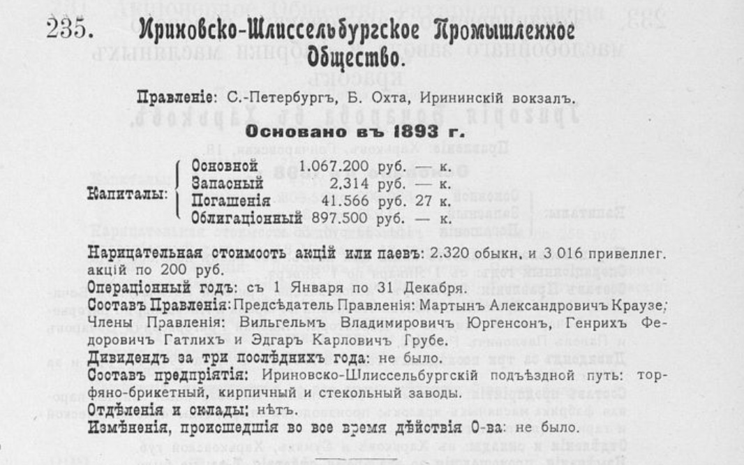 Модуль из книги «Статистика акционерного дела России» 1913 г
