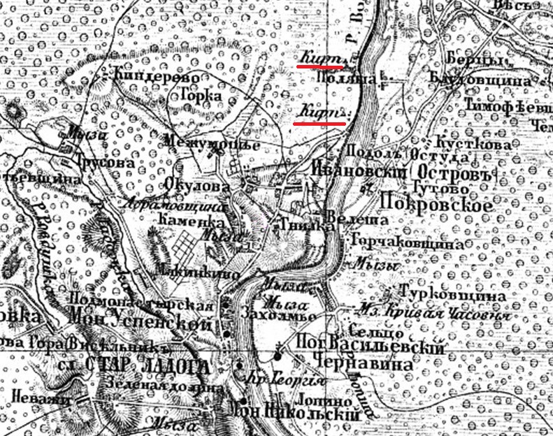 Трехверстовка Санкт-Петербургской губернии. Военно-топографическая карта. 1855 год